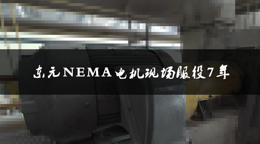 東元NEMA電機(jī)服役7年，運(yùn)行狀態(tài)良好，現(xiàn)場(chǎng)檢測(cè)運(yùn)行狀態(tài)