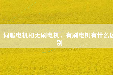 伺服電機(jī)和無刷電機(jī)，有刷電機(jī)有什么區(qū)別