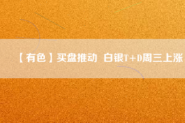 【有色】買盤(pán)推動(dòng)  白銀T+D周三上漲